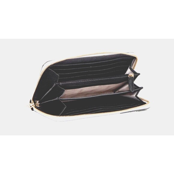 New DKNY Boxed Bryant Large Zip Around Continental Wallet Grey / Black - Picture 6 of 7